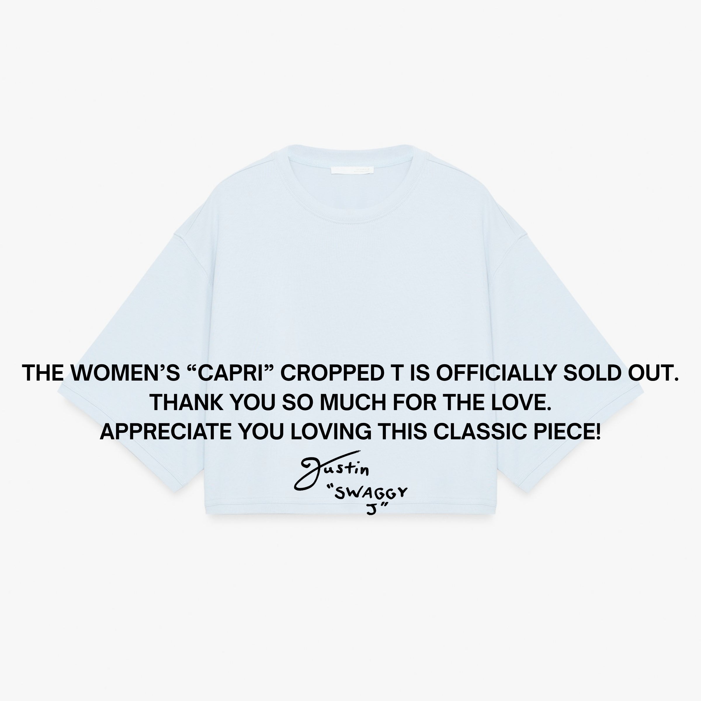 THE RIVIERA WOMEN'S "CAPRI" CROPPED T