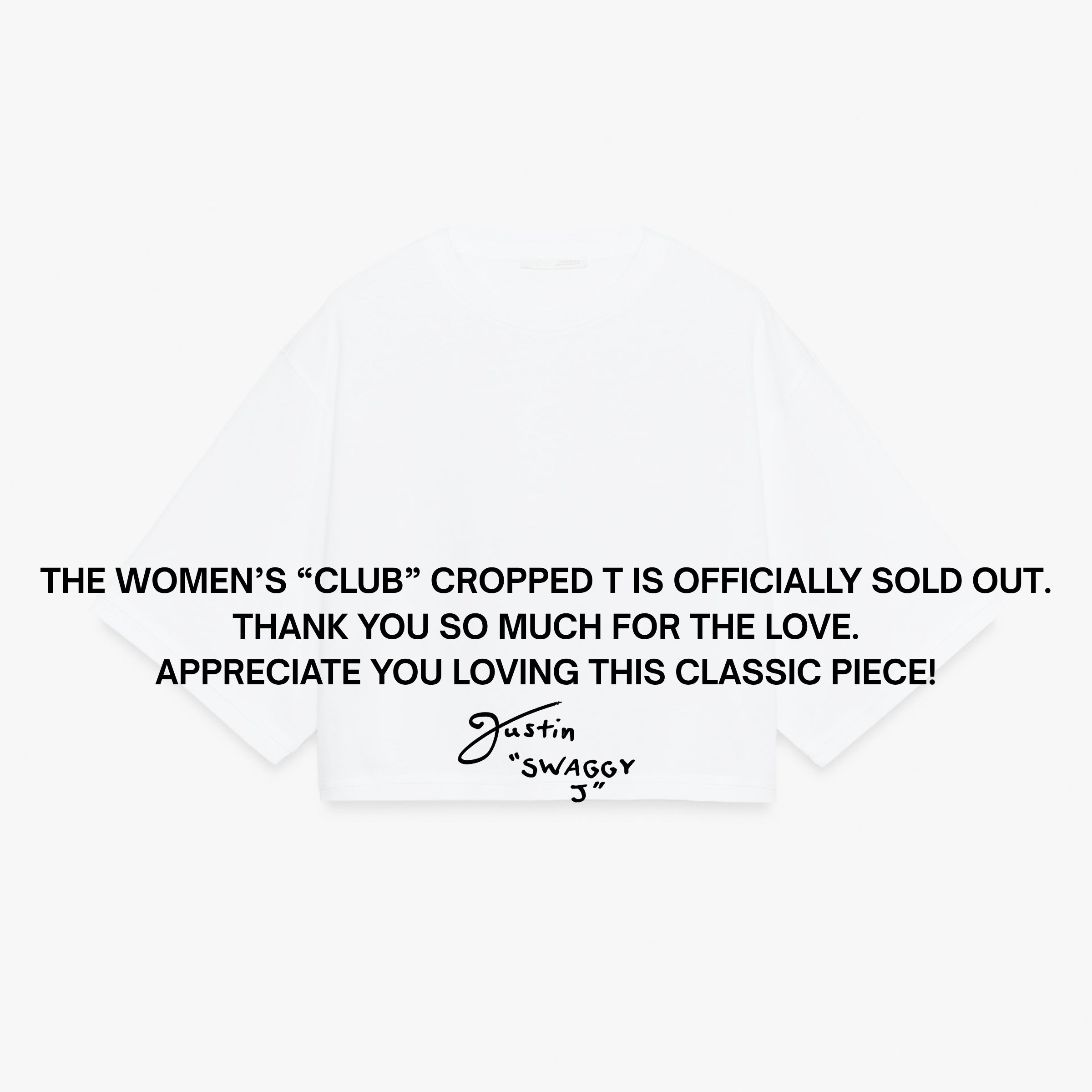 THE RIVIERA WOMEN'S "CLUB" CROPPED T
