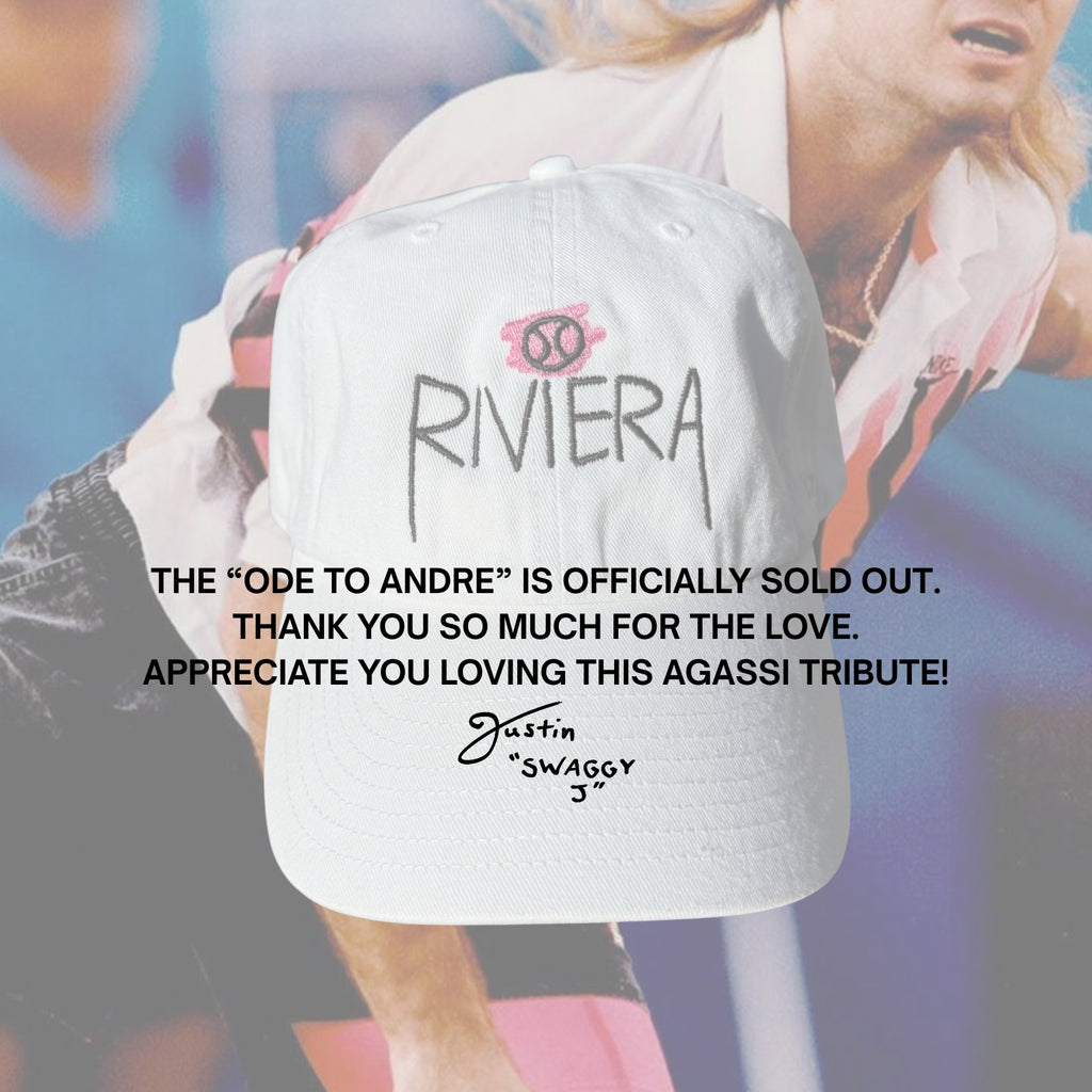 THE RIVIERA "ODE TO ANDRE" HAT (HOT LAVA & WHITE)