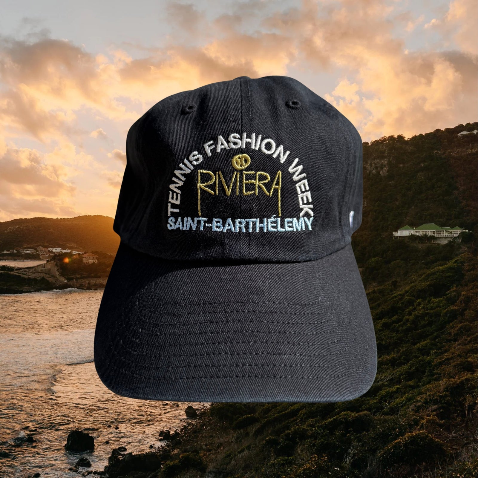 THE RIVIERA "TENNIS FASHION WEEK" HAT (EVENING IN SAINT-BARTHÉLEMY)